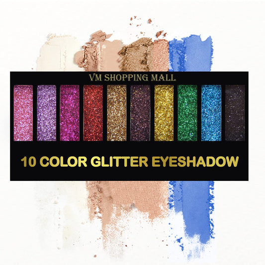 10 Color Glitter Eyeshadow